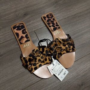 ZARA brand-new Leopard Print Women's Sandals